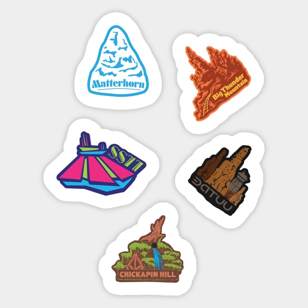 Mountain Range Travel Stickers Sticker by Heyday Threads